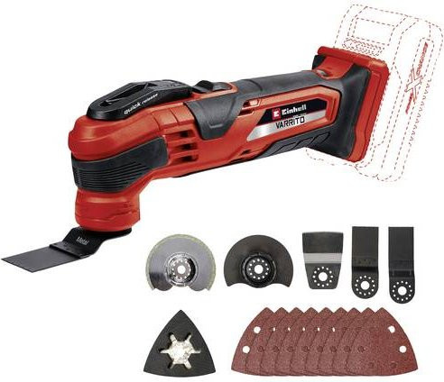 Einhell Power X-Change VARRITO Akku-Multifunktionswerkzeug 18V in Rot/Schwarz inklusive Zubehör - Bild 1