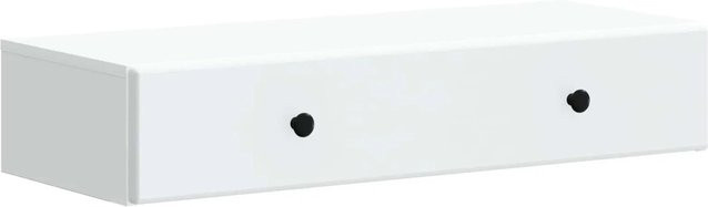 vidaXL Wandmontierter Beistelltisch in Weiß, modernes Design für Wohnzimmer, Schlafzimmer oder Homeoffice, B/T/H: 87,5 x 34,5 x 17 cm - Bild 1
