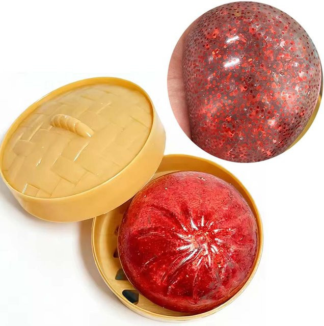 BC Pet Supplies Glitzer Knödel Squishy, 6er Set, mit Box, Sensorisches Quetschspielzeug - Bild 1