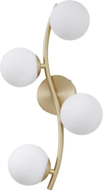 Lindby Wandleuchte Josiana Modern 4-flammig in Gold und Messing mit Glas für Wohnzimmer und Esszimmer - Bild 1