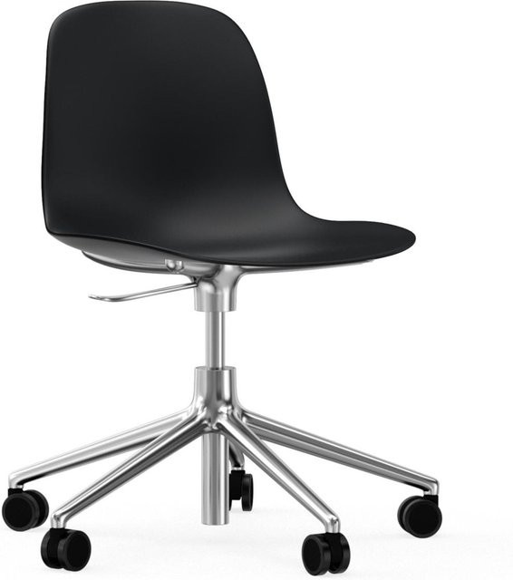 Normann Copenhagen Form Drehstuhl mit Rollen in Schwarz aus Aluminium und Polypropylen - Bild 1