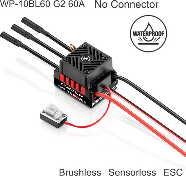 Hobbywing QuicRun WP10BL60 G2 60A Wasserdichter Bürstenloser ESC, 1:10 - Bild 1