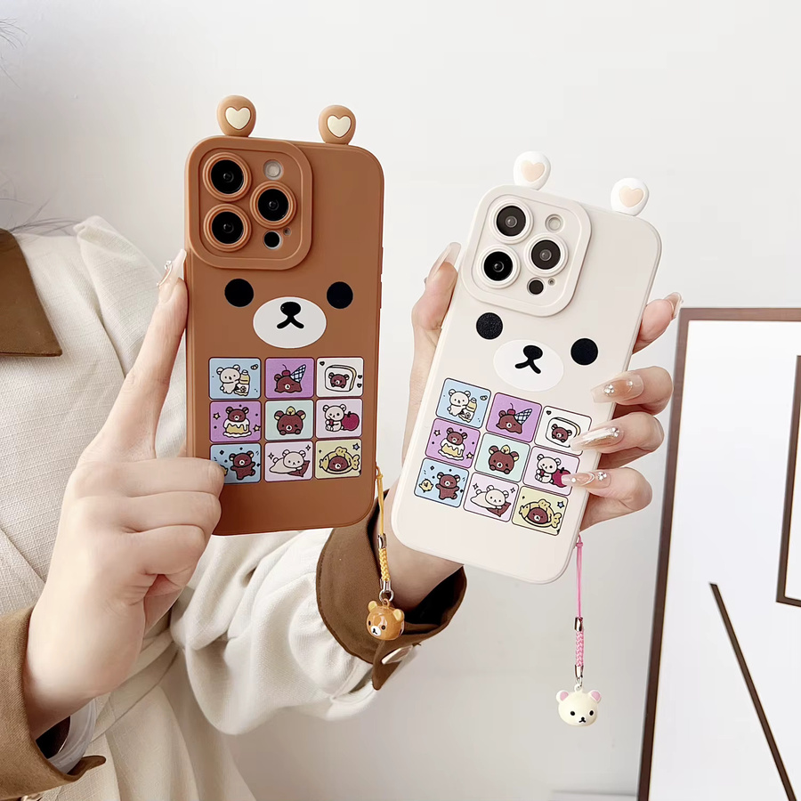 Rilakkuma Handyhülle mit Ornamenten für Samsung Galaxy A16 A05s A15 A25 A35 A55 A06 A04E in Multicolour - Bild 2