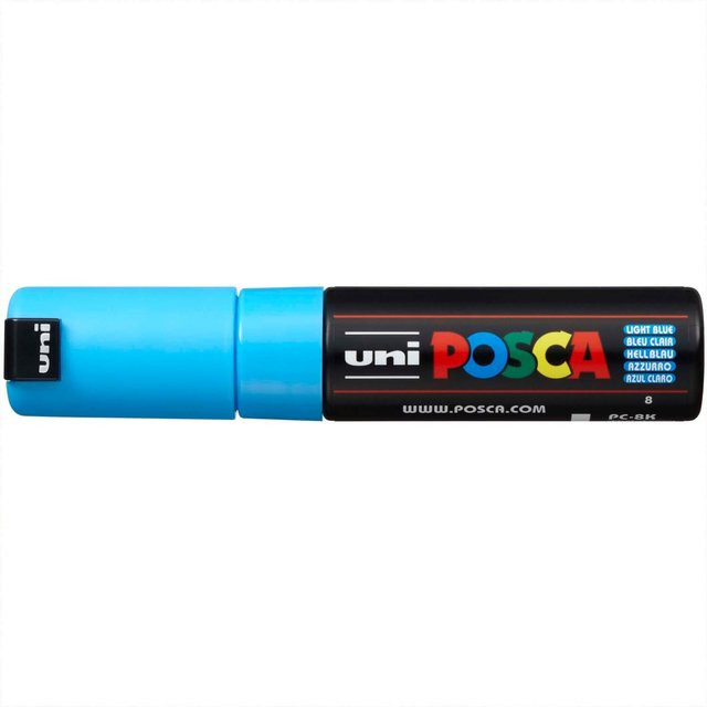 uni POSCA-Marker PC-8K mit 8mm Keilspitze in Hellblau - Bild 1