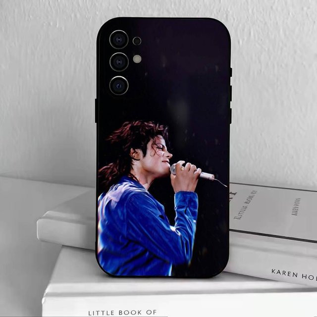 MJ-Michael Jackson Handyhülle aus schwarzem Silikon für Samsung Galaxy S20 bis S26 Ultra, S24, S23, S22, S21, Plus, FE, Lite - Bild 1