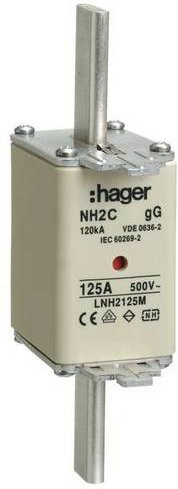 Hager NH-Sicherung LNH2125M 125A Set aus 3 Stück in Weiß - Bild 1