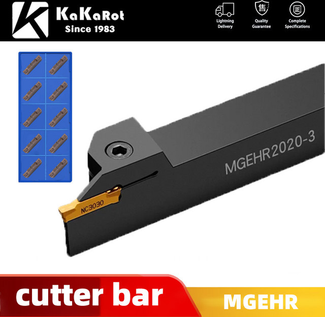 KaKarot Nutenwerkzeughalter Set mit Hartmetall-Nuteinsätzen MGEHR1212 MGEHR1616 MGEHR2020 MGEHR2525 und MGMN150 MGMN200 MGMN300 MGMN400 - Bild 1