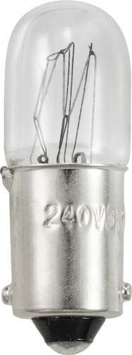 TRU COMPONENTS TC-12842732 Kleinröhrenlampe BA9s 240V 3W Warmweiß Transparent - Bild 1