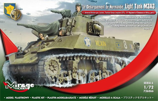Mirage Hobby Le Debarquement de Normandie - Light Tank M3A3, Fahrzeug, 1:72 - Bild 1