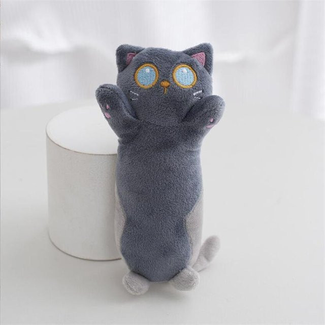 Yiran toy Katzen-Plüschtiere, Weiche gefüllte Baumwollpuppe, Grau, ab 6 Jahren - Bild 1