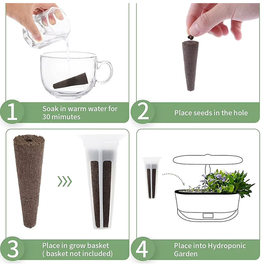 50 Stück Multiyilego Seed Starter Plugs für Hydrokultur in Braun - Bild 3