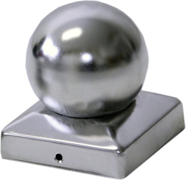 GAH Alberts Pfostenkappe Kugel aus Edelstahl in Silber, B/T: 71 x 71 mm - Bild 1