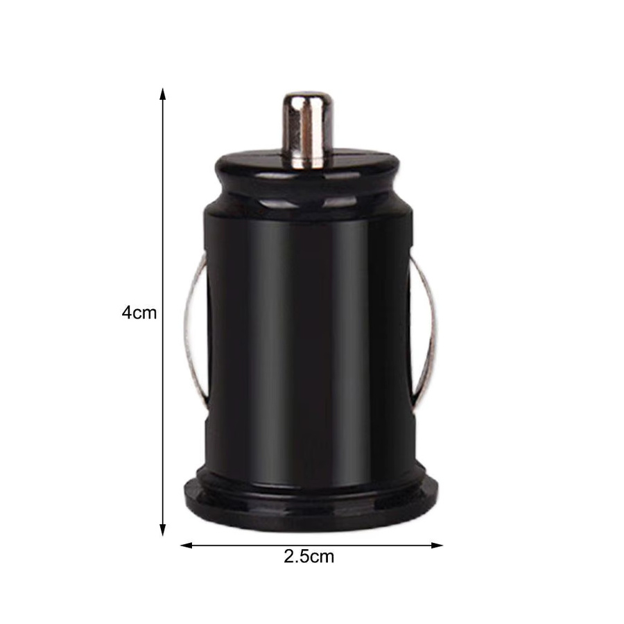Dual-USB-Autoladegerät mit USB-C Anschluss, 5 A Schnellladegerät für 12–24 V Zigarettenanzünder, Schwarz - Bild 5