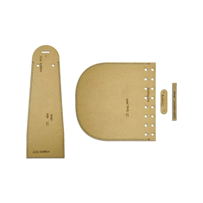 YOMDID 4-teiliges Set Handgefertigte Leder-Handtaschen-Schablonen in Beige für DIY Einzel-Schultertaschen und Crossbody-Taschen als Nähmuster-Vorlage - Bild 3