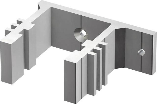 GS Aluecofix Pro Terrassen Blendenhalter für Aluprofile in Silber/Alu Blank, Breite: 45 mm, Höhe: 23 mm - Bild 1