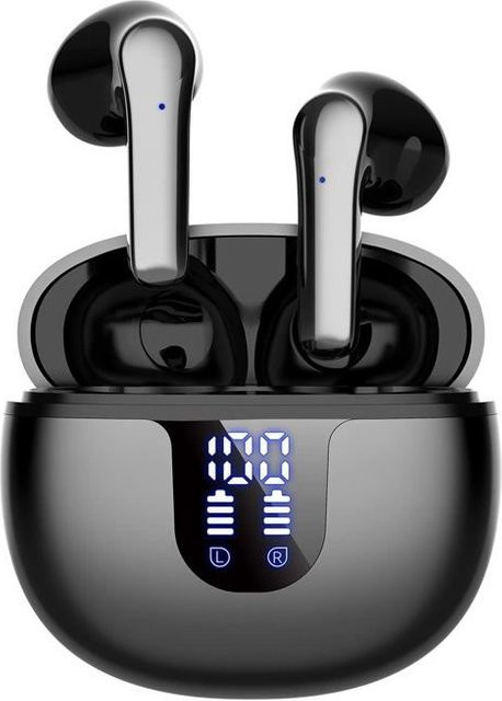 STEL ORA Bluetooth-Kopfhörer In-Ear mit Geräuschunterdrückung und Wasserfestigkeit, Schwarz - Bild 1
