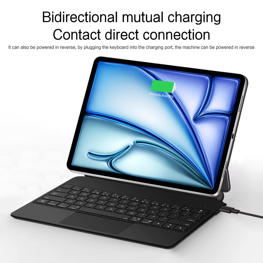 AJIUYU Pogo-Pin Tastatur Hülle für iPad Pro 12,9 Zoll und iPad Air 13 Zoll M4 M3 M2 Magic Keyboard kompatibel - Bild 4