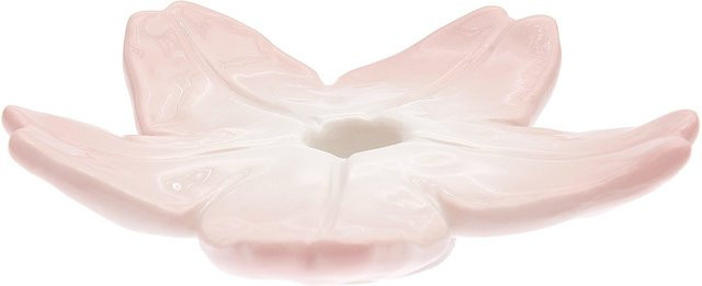 Rico Design Porzellan Kerzenhalter Kirschblüte in Rosa, B/T/H: 16 x 16 x 4,6 cm - Bild 1