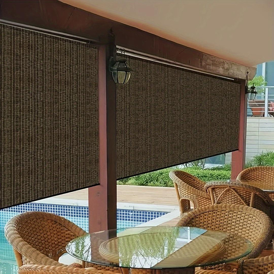 Sonnenschutznetz von YC Direct in Braun mit 90% UV-Schutz und 81-90% Schattierungsrate aus Polyestergewebe, B x H: 5 x 3 m - Bild 3