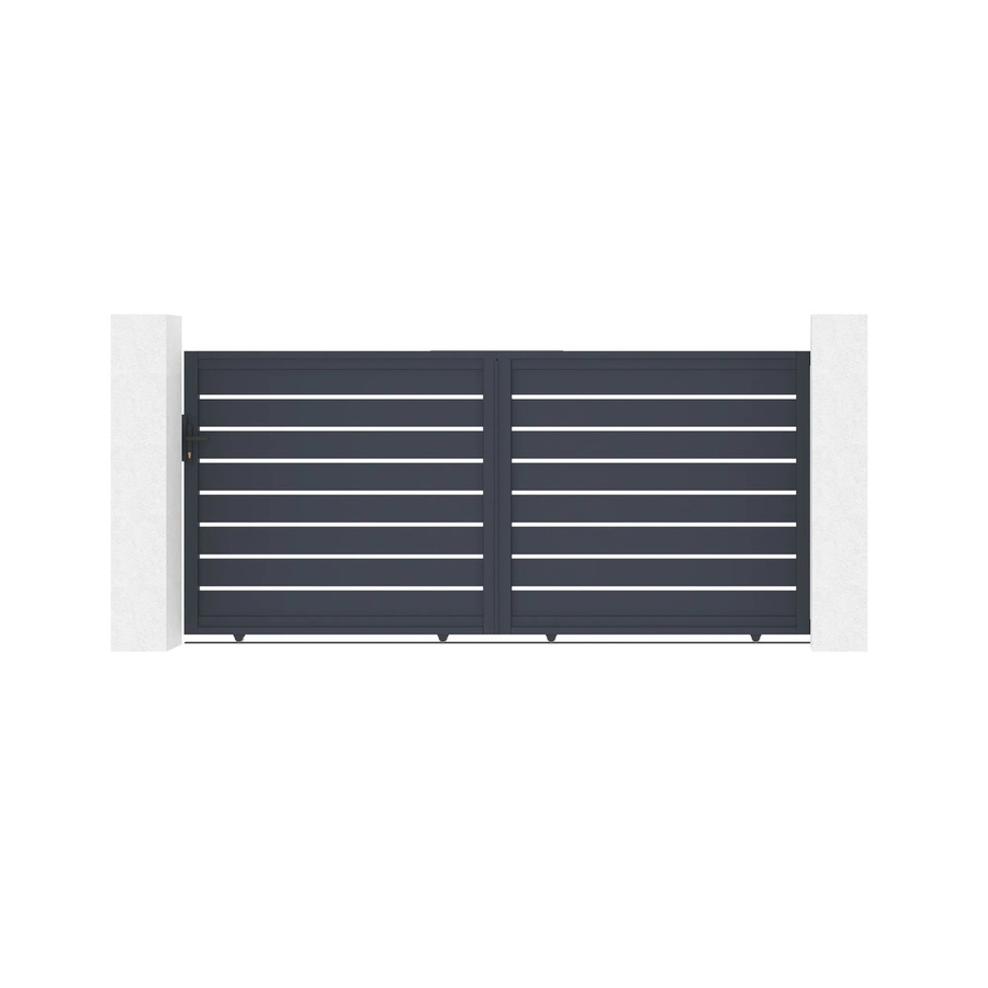 Casanoov Elektrisches Schiebetor Vogel aus Aluminium in Anthrazit mit Schiebetorantrieb Ranger C300, B: 350 cm, H: 160 cm - Bild 2