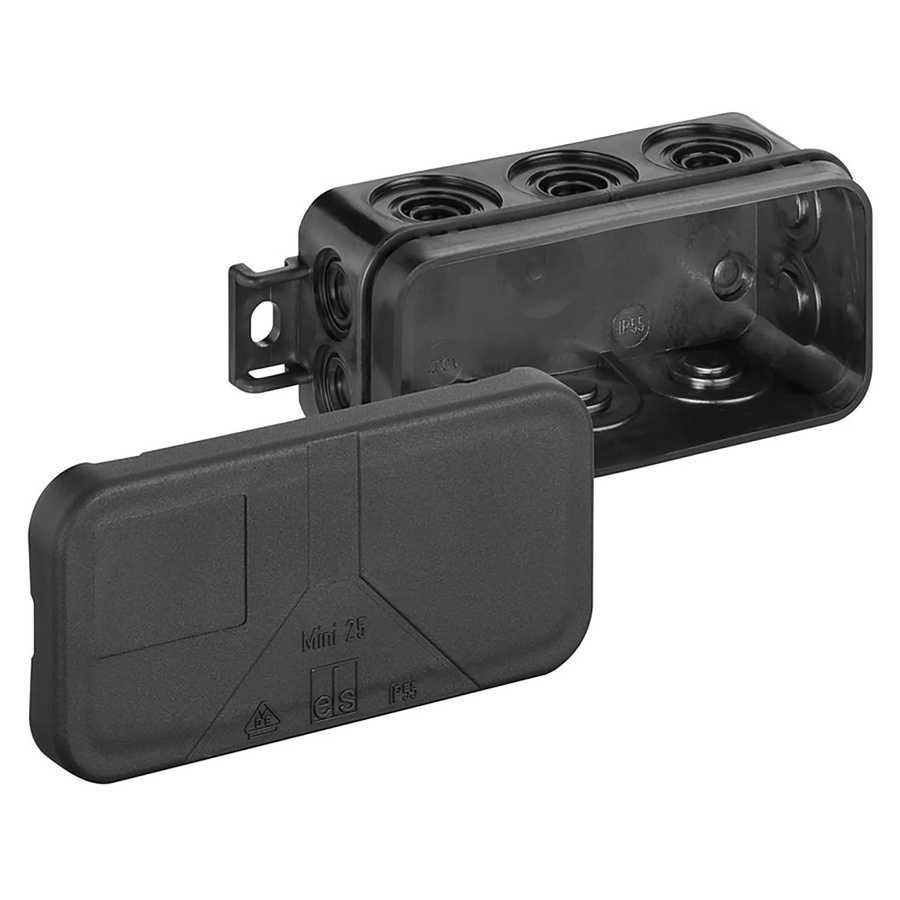 Spelsberg Abzweigdose Mini 25-L Schwarz B: 3,8 cm, T: 4,3 cm, H: 8,9 cm - Bild 2