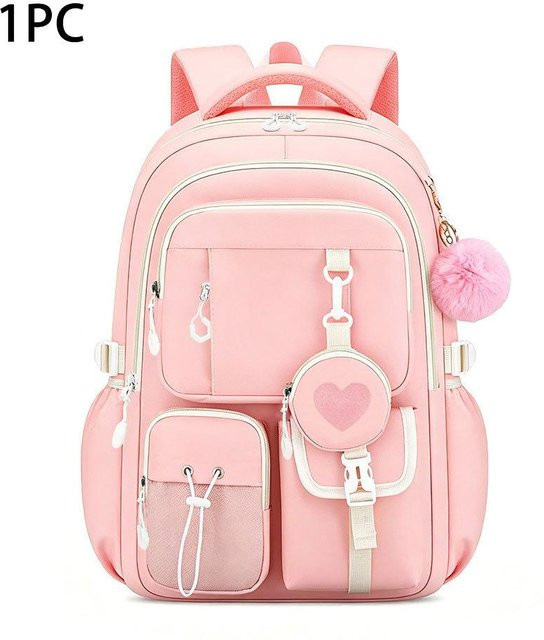 Great Bags Cyberpunk Rucksack-Set mit Umhängetasche und Federmäppchen in Pink für Jungen und Mädchen - Bild 1