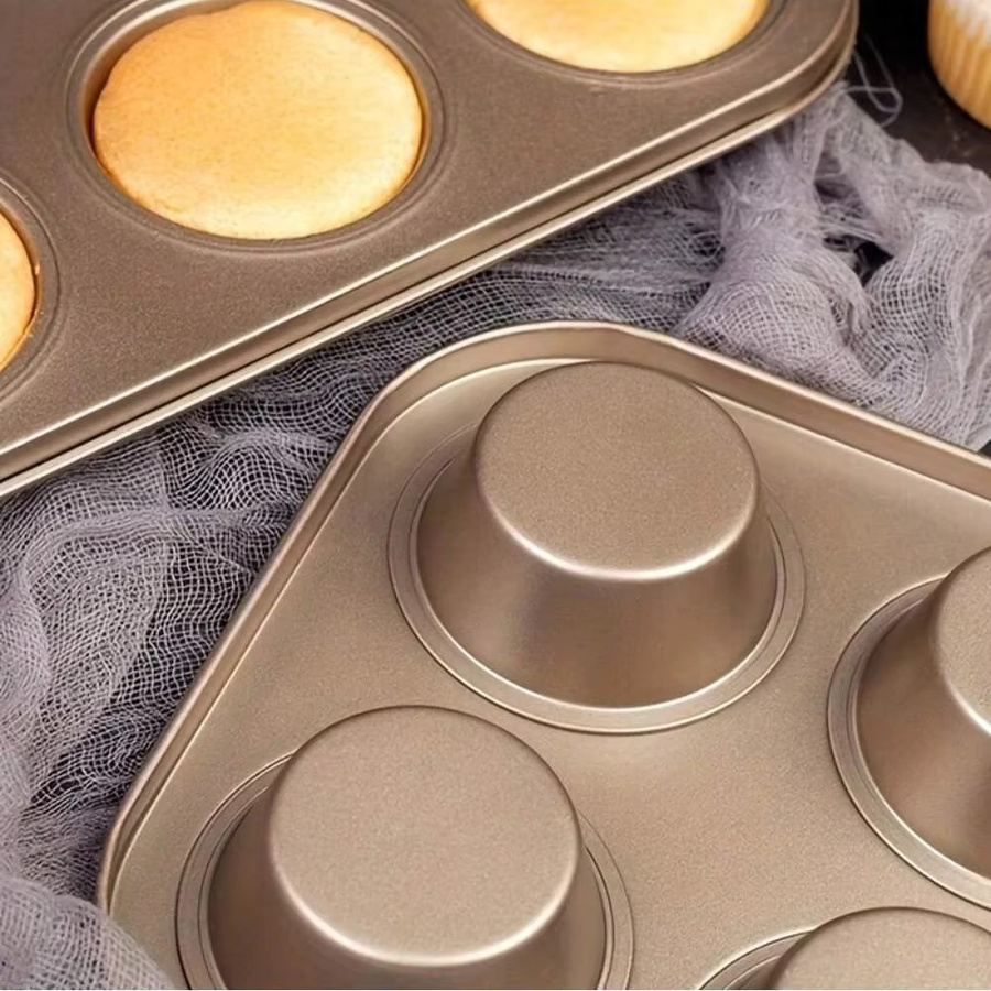 Antihaft Backform aus Carbonstahl für Cupcakes und Muffins in Silber - Bild 3