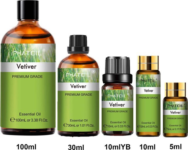 PHATOIL Vetiver-Öl, ätherisches Öl mit pflanzlichem Aroma - Bild 1