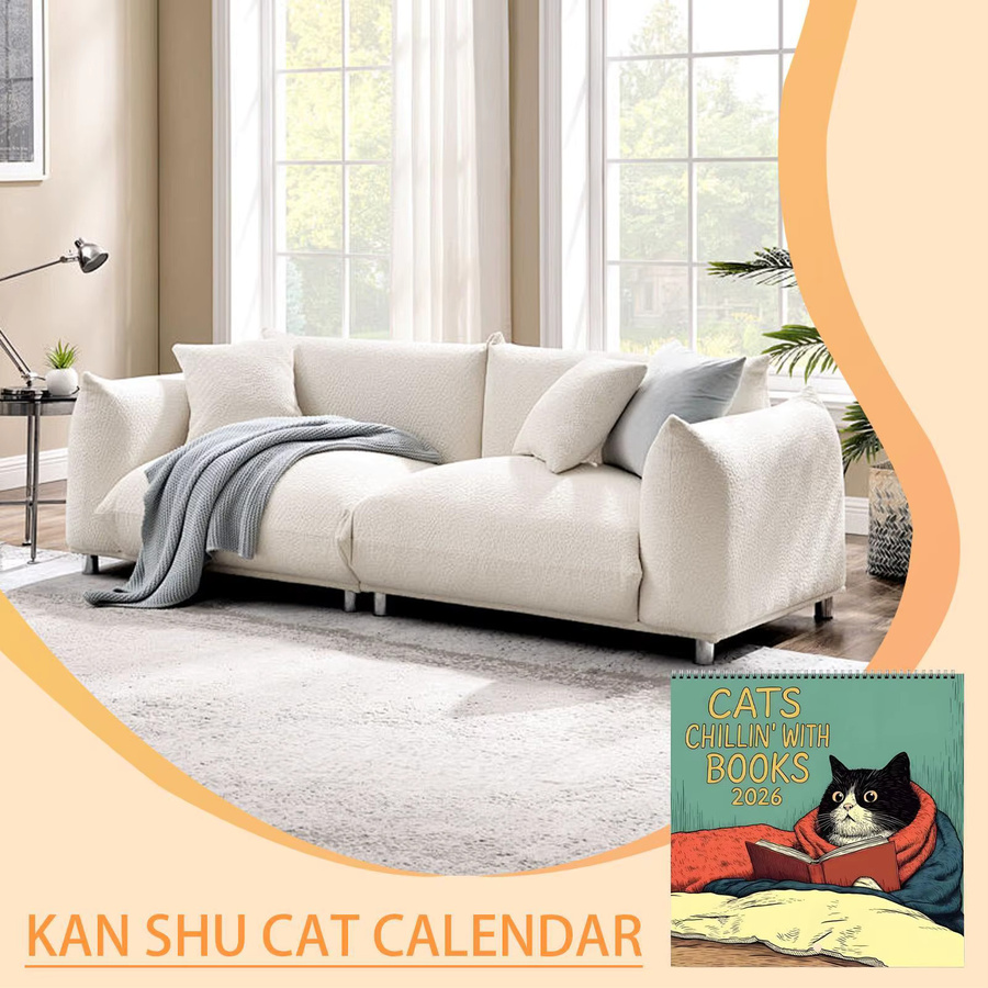 Lesekatze Wandkalender 2026 Monatsplaner und Organizer in Multicolour - Bild 4