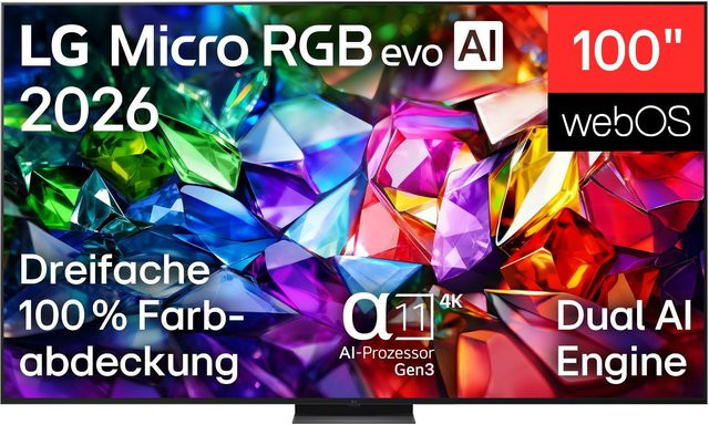 LG 100MRGB96B9 Micro RGB TV in 4K UHD mit Wi-Fi, Bluetooth und HDMI - Bild 1