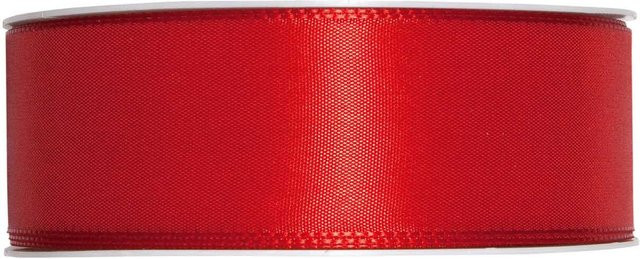 Halbach Taftband aus Polyester, Breite: 4 cm, Länge: 5 m, Rot - Bild 1
