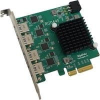 Highpoint RocketU1144F PCIe USB-Expansion-Card mit USB-C in Grün - Bild 1