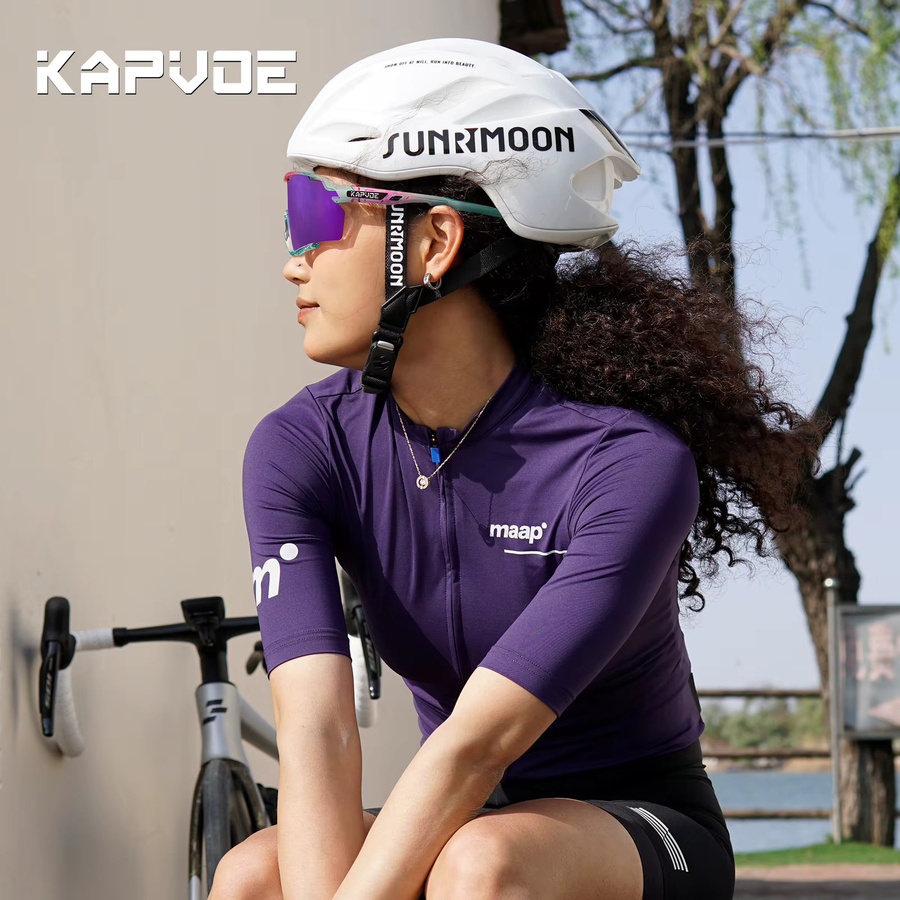 Kapvoe Sportsonnenbrille, Vollrand, Black, Unisex, Kunststoff - Bild 2