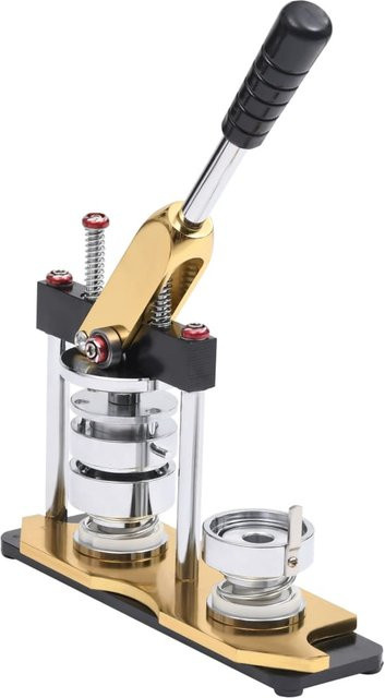 Yiwydaa Knopfermaschine mit Kreisschneider und drehbarem Stanzwerkzeug 25 mm in Gold und Schwarz - Bild 1