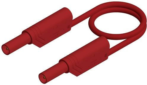 Hirschmann Test & Measurement MLS WS 200/2,5 Sicherheits-Messleitung mit 4mm Lamellenstecker in Rot, Länge: 2,00 m - Bild 1