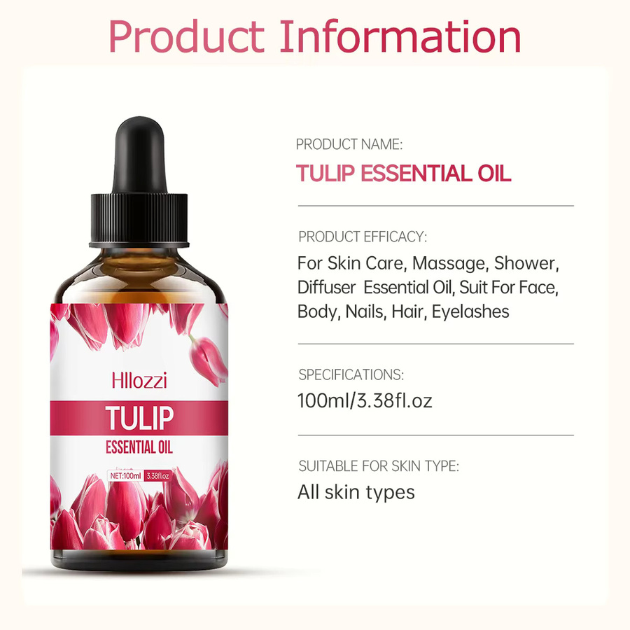 Hllozzi Ätherisches Tulpenöl in Fuchsia für Hautpflege und Körperduft - Bild 2