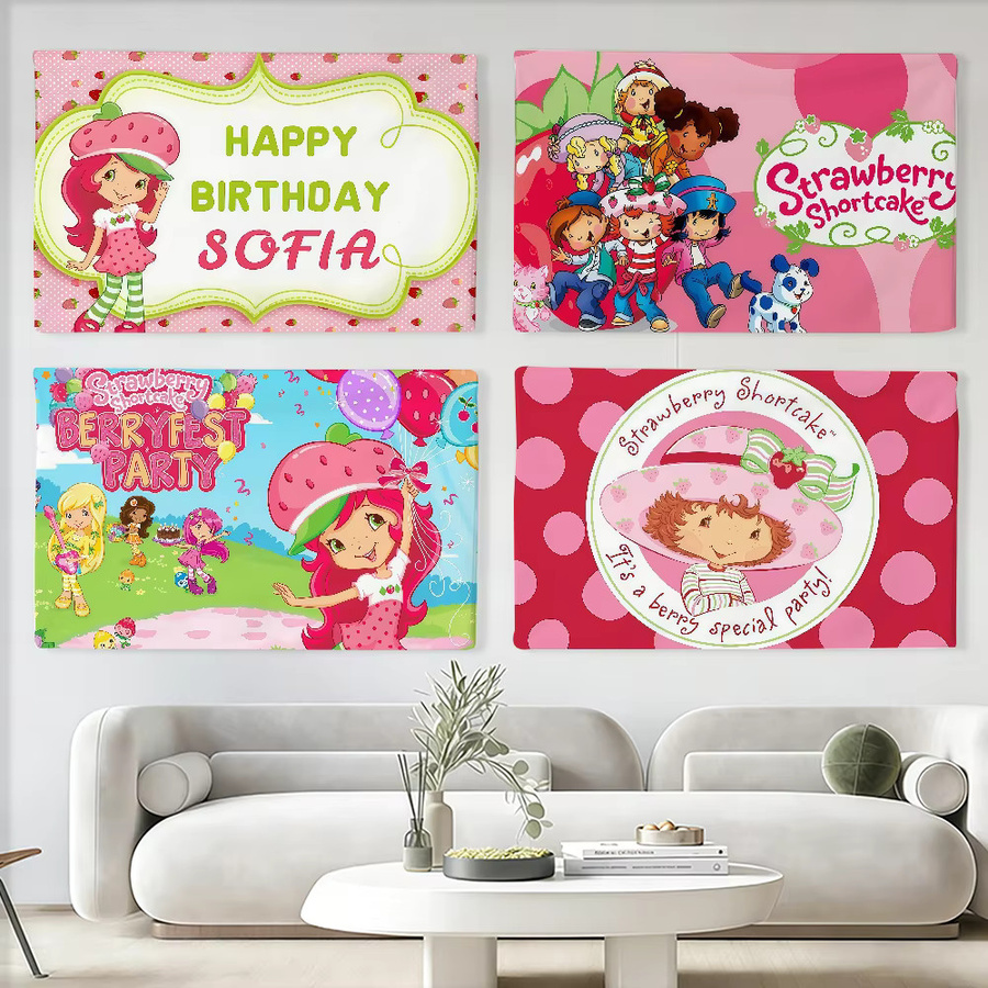 Warner Bros. Cartoon S-Strawberry G-Girl Wandbanner Dekoration in Mehrfarbig, Rechteckig - Bild 2