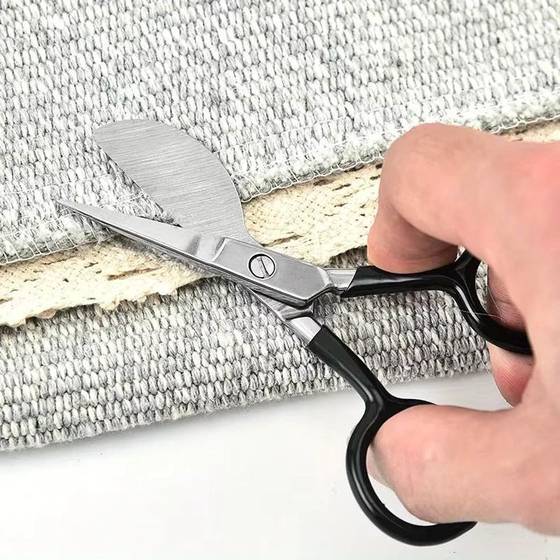 Tufted Teppich Trimmer Schere mit Entenschnabel-Applikation für Stickerei und Handwerk, Silber, Metall mit weichem Gummigriff - Bild 2