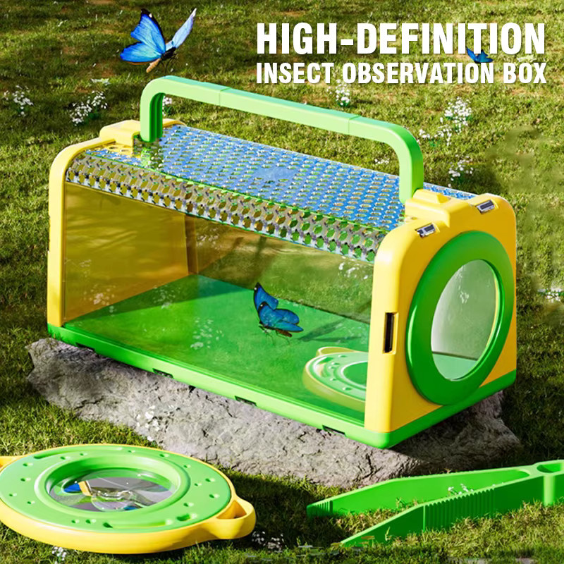 CONUSEA Insekten Capture Cage Bug Habit Observation Box, Natur, Rot - Bild 3