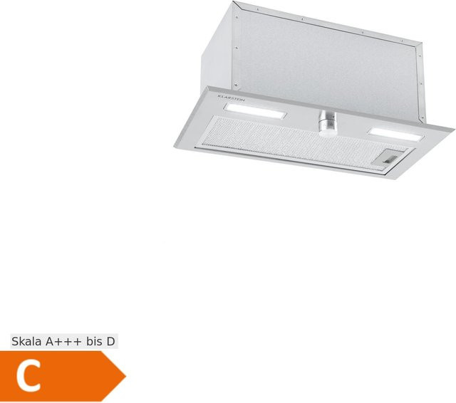 Klarstein Dunstabzugshaube Einbau Edelstahl Silver, Breite: 52 cm, Abluft mit LED-Display - Bild 1