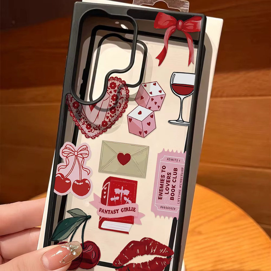 Kirsch Handyhülle aus weichem Silikon für Samsung Galaxy A56 5G A55 A54 A36 A35 A26 A25 A17 A16 A15 A14 A13 A12 A07 A06 A05s in Multicolour - Bild 5