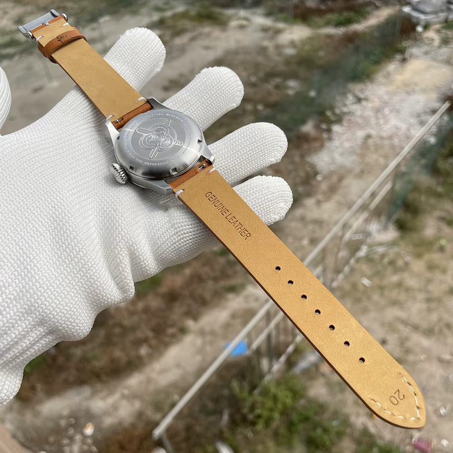 STEELFLIER Armbanduhr, Quarz, Edelstahl, Leder, Schwarz, Herren - Bild 3
