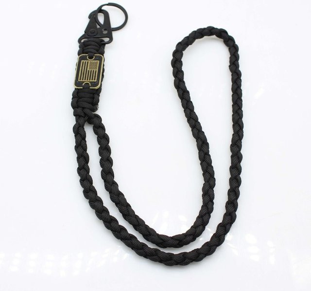 Paracord Halskette, Handygurt mit Karabiner, Unisex - Bild 1