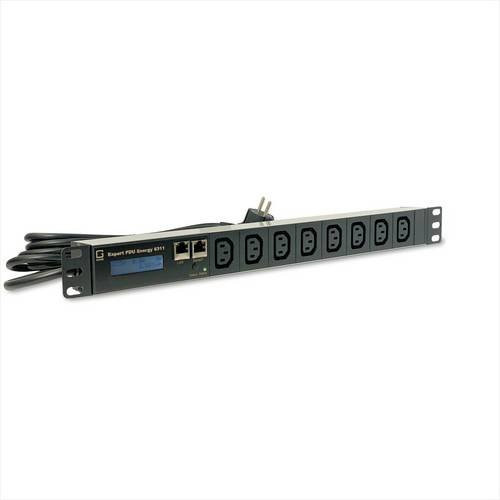 GUDE 8311-3 Metered PDU mit 8x C13 Steckplätzen und integrierten Mess- und Auswertungsmöglichkeiten in Schwarz - Bild 1