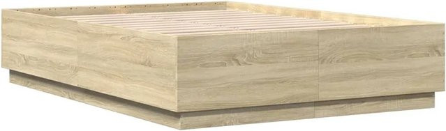 vidaXL Bettgestell aus Holzwerkstoff in Sonoma Eiche, B/T/H: 120 x 203 x 40 cm - Bild 1