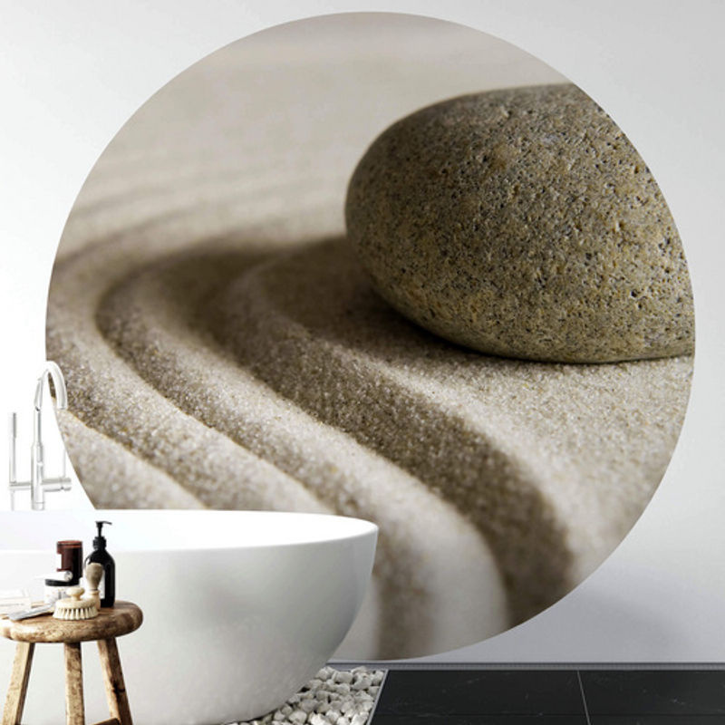 K&L Wall Art Vliestapete Runde Vliestapete Sand Stein Feng Shui Wellness, mehrfarbig, matt, B/H: 62 x 284 cm - Bild 3