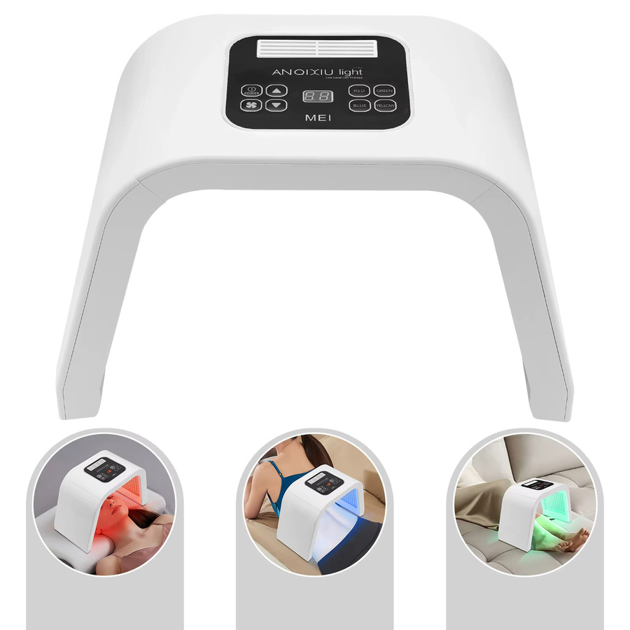 Bymaocar Lichttherapie-Gesichtsmaske, 7-Farben-Photon-LED, Unisex - Bild 2
