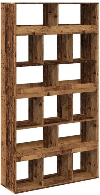 vidaXL Raumteiler Regal in Altholz-Optik, braun, B/T/H: 100 x 33 x 187,5 cm - Bild 1