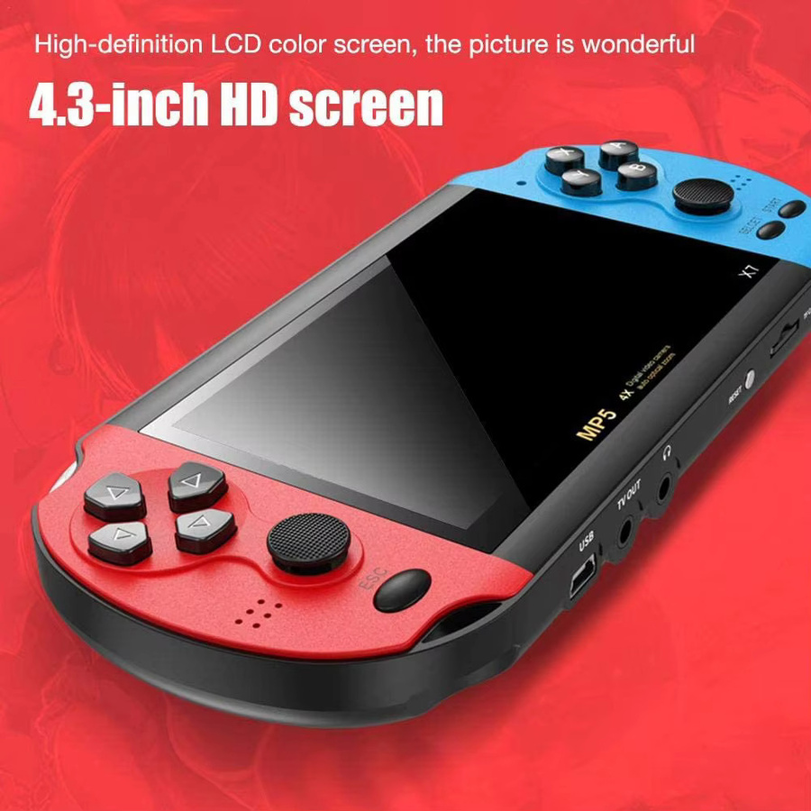 AyeBeau Tragbare Retro Videospielkonsole Mini Handheld Arcade Player in Rot und Multicolour - Bild 4