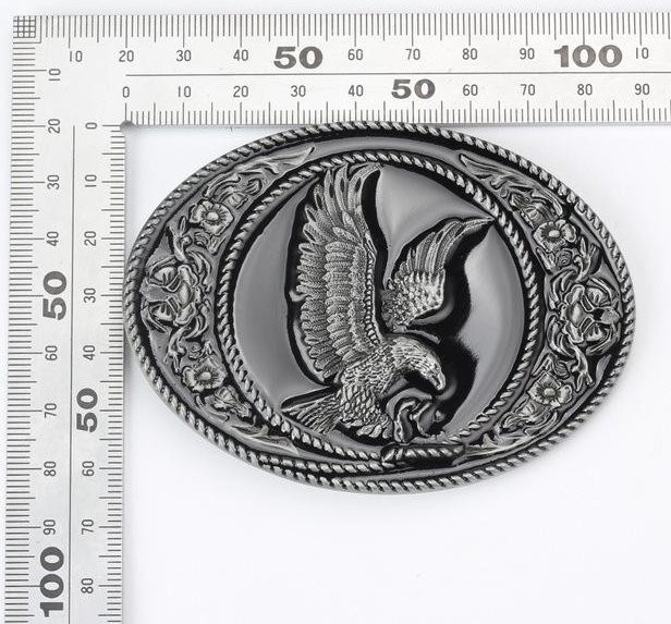 Gürtelschnalle Adler, oval, gray, Damen - Bild 1